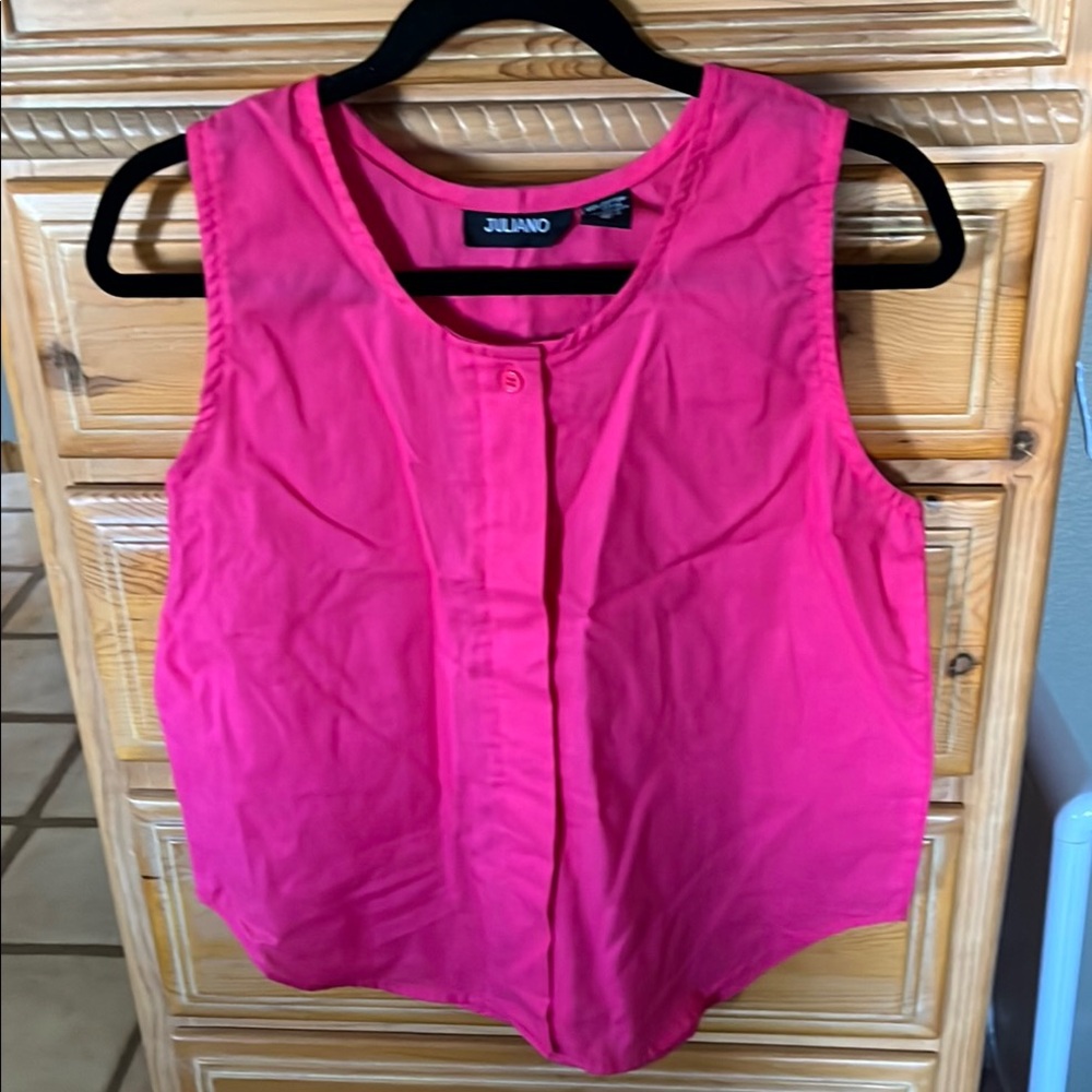 Fuchsia Sleeveless Blouse